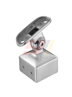 Floor Wall Mounted Stainless Steel Adjustable Square Shape Handrail Bracket